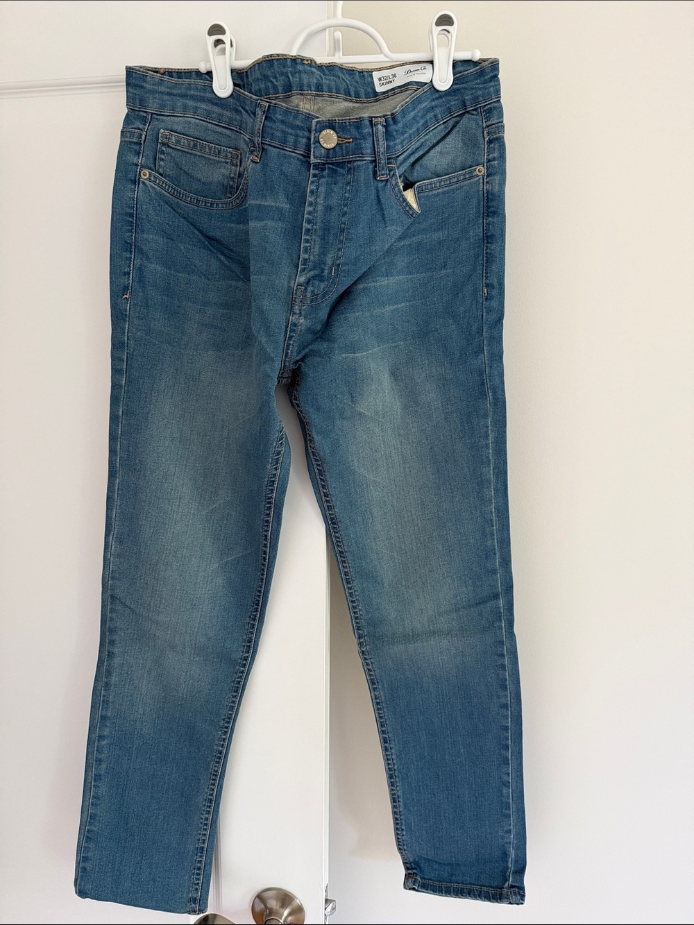 Denim&Co Men's Skinny Jeans — Medium Blue Wash